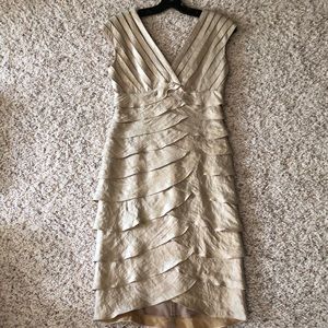 Adrianna Papell Champagne Cocktail Dress